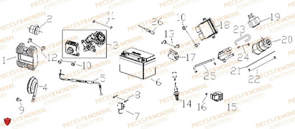 Equipement Electrique FB MONDIAL Pieces IMOLA 125 CBS (2023)