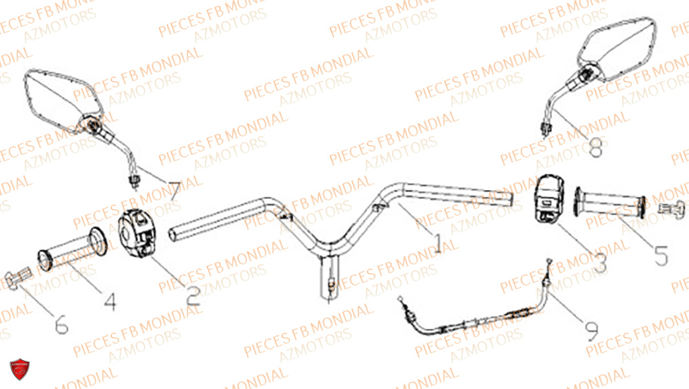 Guidon FB MONDIAL Pieces IMOLA 125 CBS (2023)