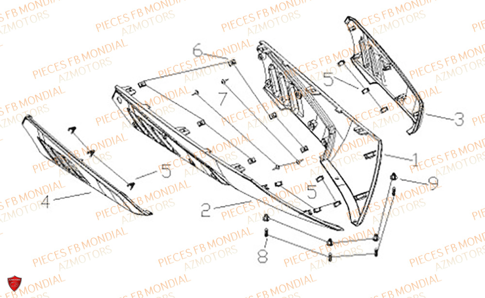 Plancher FB MONDIAL Pieces IMOLA 125 CBS (2023)