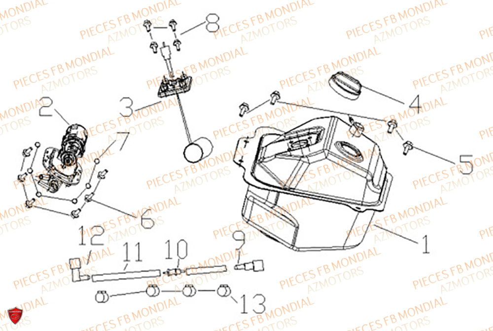 Reservoir FB MONDIAL Pieces IMOLA 125 CBS (2023)