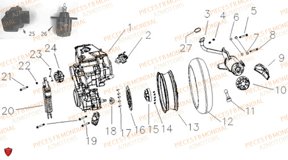 Roue Arriere FB MONDIAL Pieces IMOLA 125 CBS (2023)