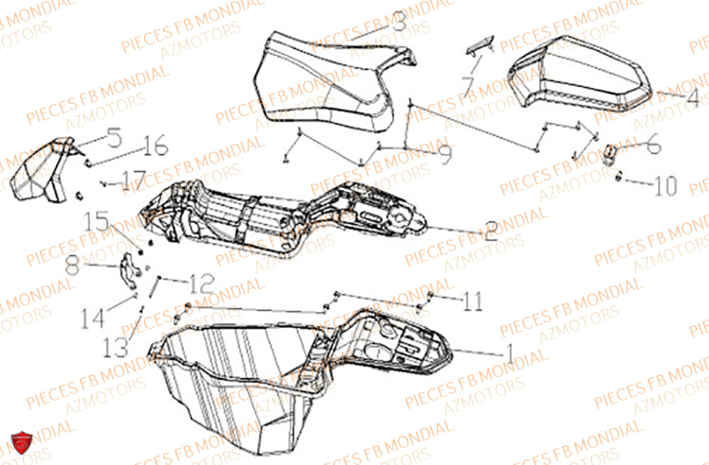 Selle FB MONDIAL Pieces IMOLA 125 CBS (2023)