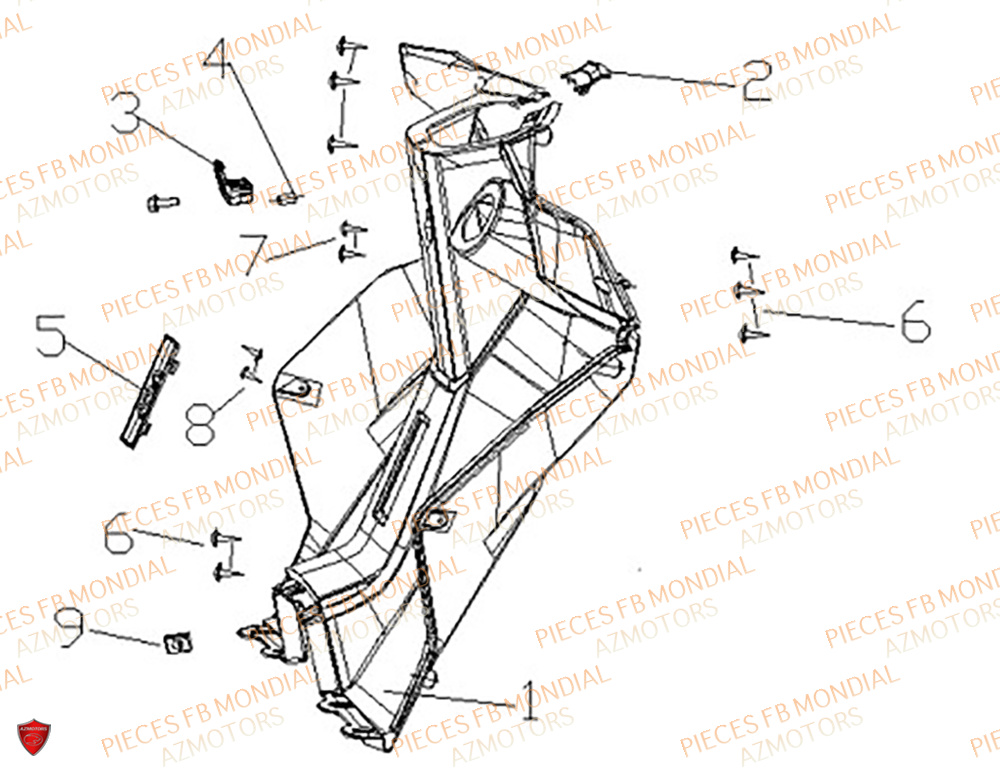 Tablier Avant FB MONDIAL Pieces IMOLA 125 CBS (2023)