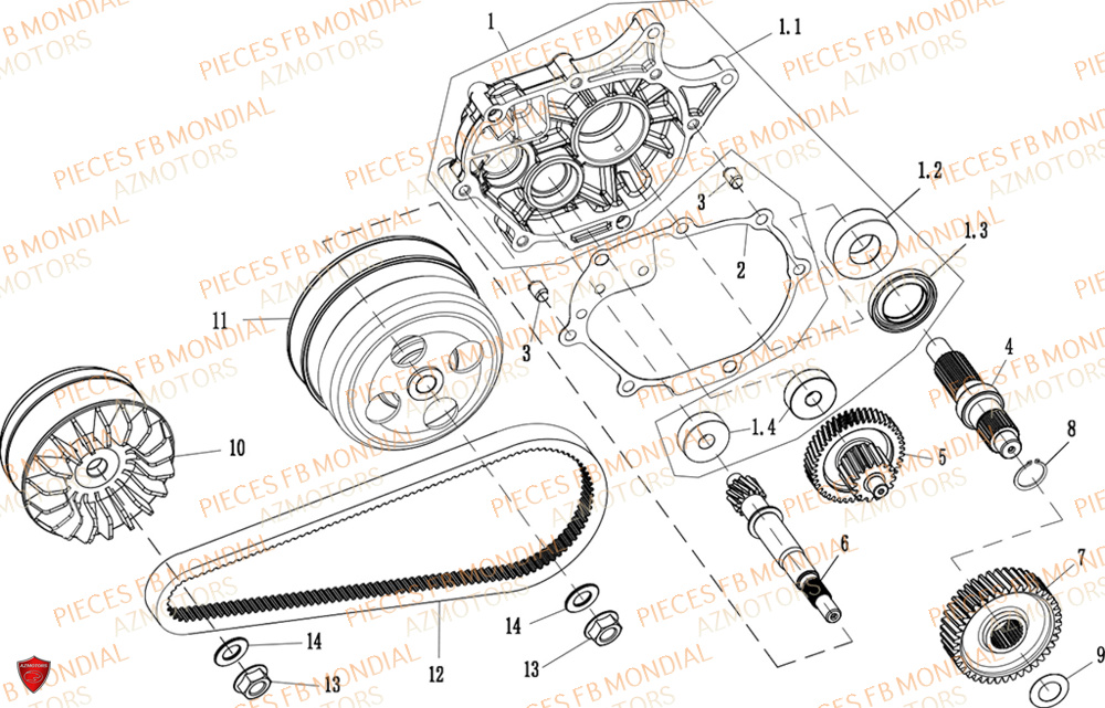 Variateur FB MONDIAL Pieces IMOLA 125 CBS (2023)