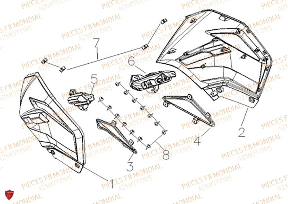 Carenage Avant FB MONDIAL Pieces IMOLA 50 EURO 5