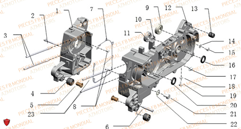 Carter Droit FB MONDIAL Pieces IMOLA 50 EURO 5