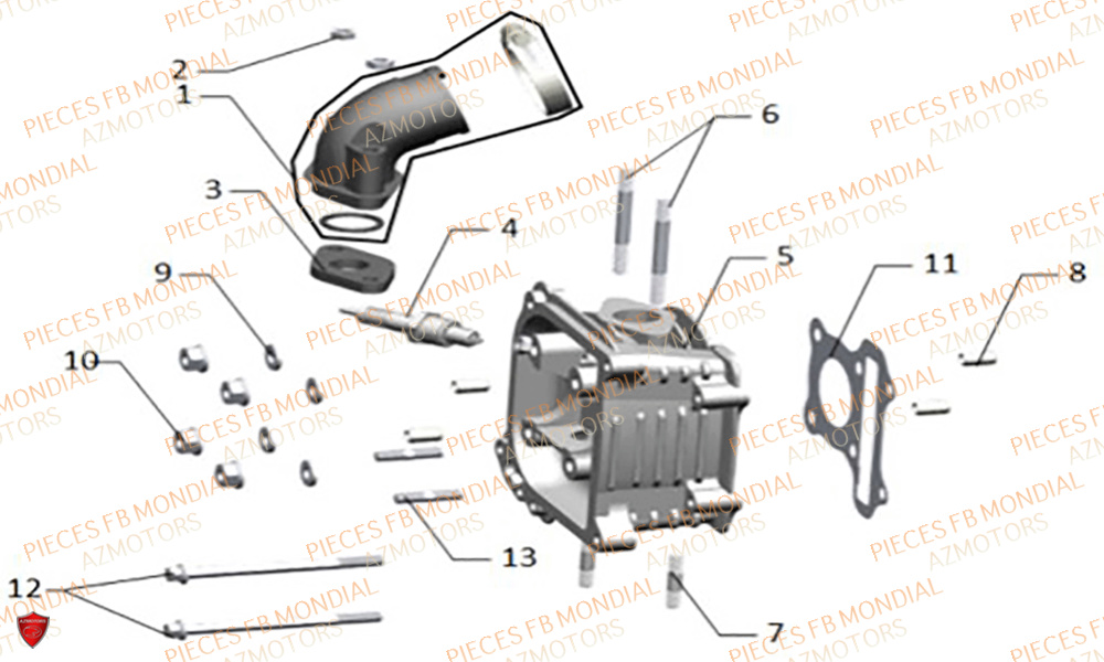 Culasse FB MONDIAL Pieces IMOLA 50 EURO 5