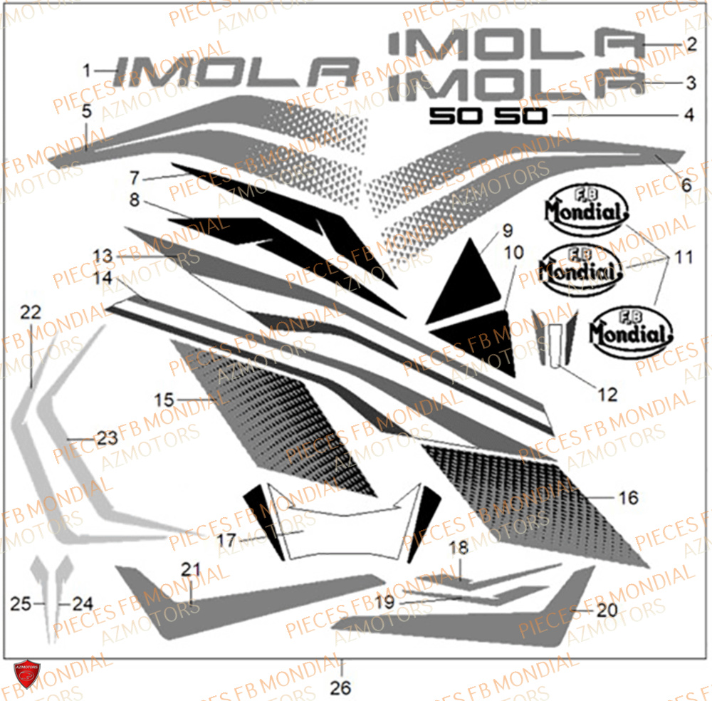 Decors Bleu FB MONDIAL Pieces IMOLA 50 EURO 5