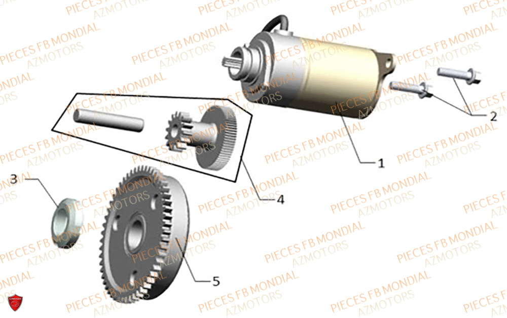 Demarreur FB MONDIAL Pieces IMOLA 50 EURO 5