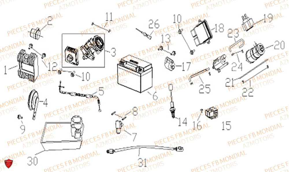 Equipement Electrique FB MONDIAL Pieces IMOLA 50 EURO 5