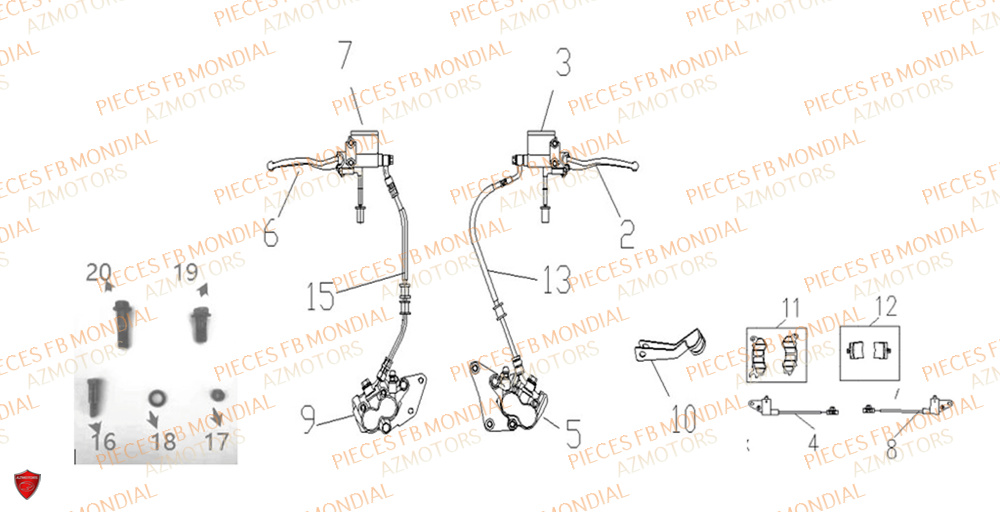 Freins FB MONDIAL Pieces IMOLA 50 EURO 5