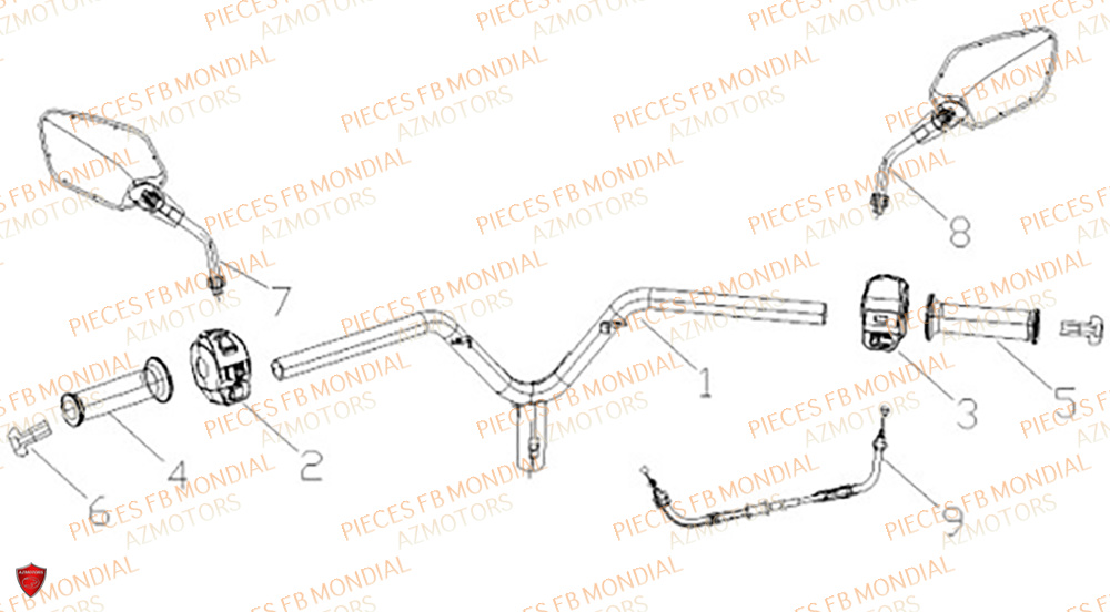 Guidon FB MONDIAL Pieces IMOLA 50 EURO 5