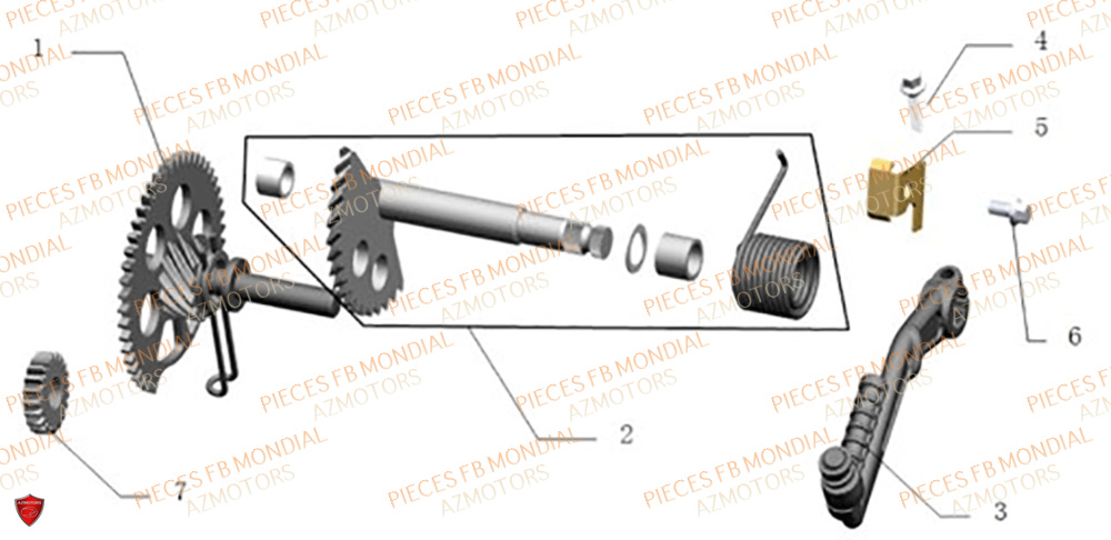 Kick Starter FB MONDIAL Pieces IMOLA 50 EURO 5