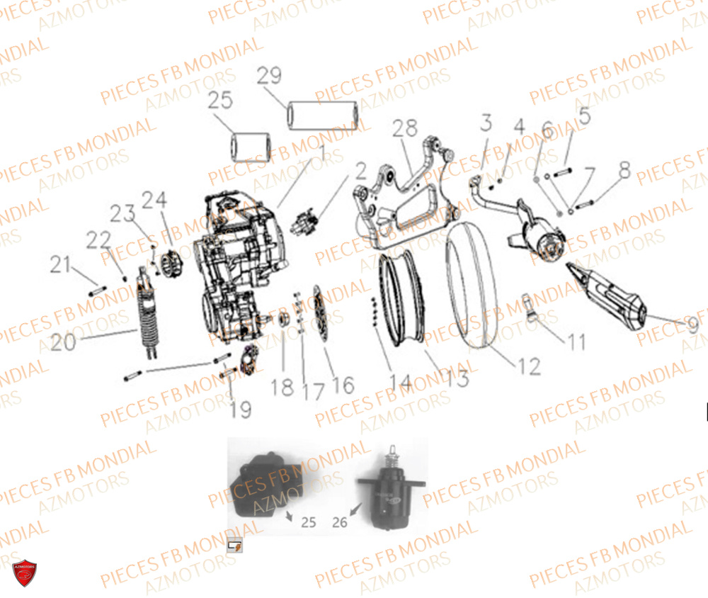 Roue Arriere FB MONDIAL Pieces IMOLA 50 EURO 5