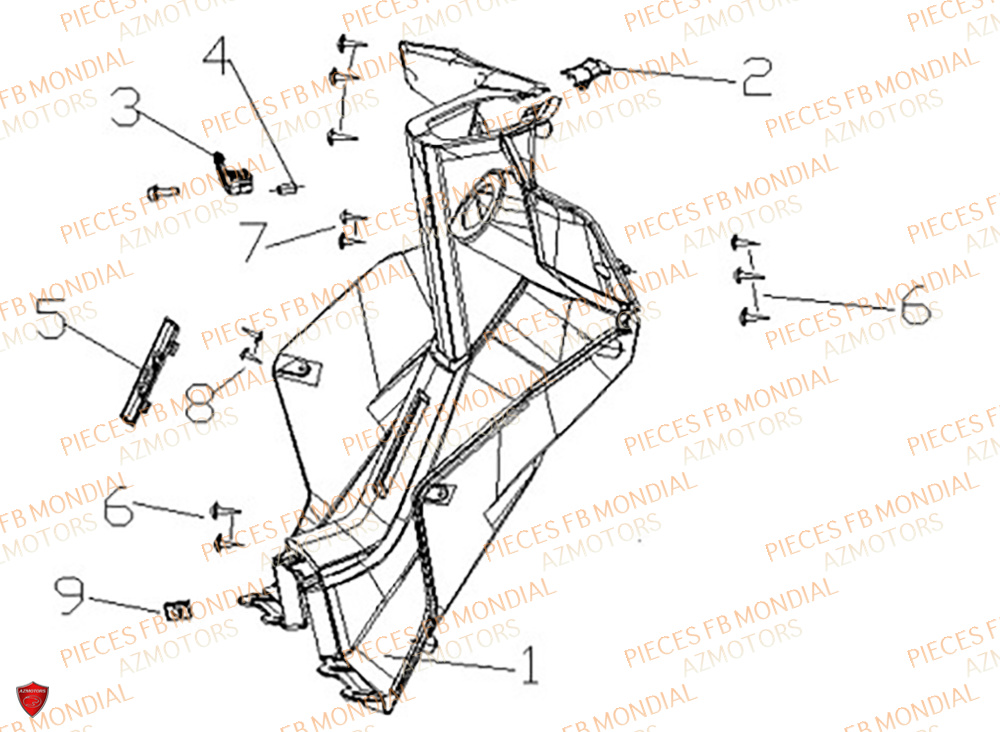 Tablier FB MONDIAL Pieces IMOLA 50 EURO 5