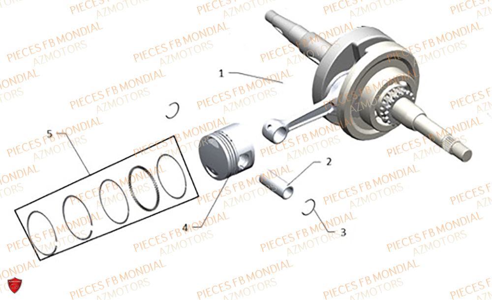 Vilebrequin FB MONDIAL Pieces IMOLA 50 EURO 5