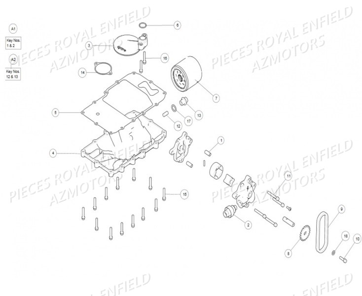 CIRCUIT_D_HUILE ROYAL ENFIELD Pieces ROYAL ENFIELD INTERCEPTOR 650 TWIN (E4) (2019)