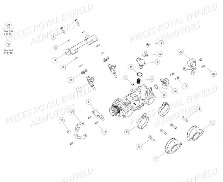 Corps Injection ROYAL ENFIELD Pieces ROYAL_ENFIELD INTERCEPTOR 650 TWIN (E4) (2019)

