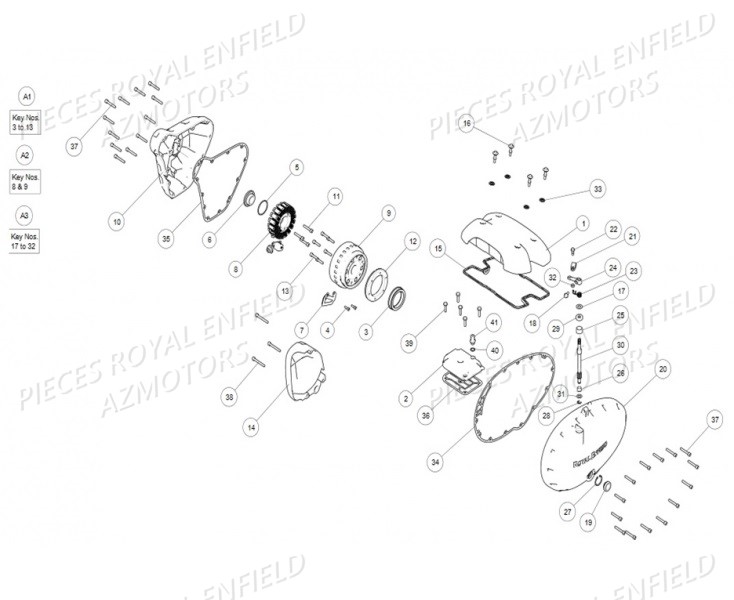 575248/C - VIS CACHE CULBUTEUR  (Royal Enfield) pour COUVERCLES MOTEUR ALLUMAGE de INTERCEPTOR 650