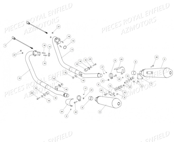 576065/C - JOINT SILENCIEUX  (Royal Enfield) pour ECHAPPEMENT de INTERCEPTOR 650
