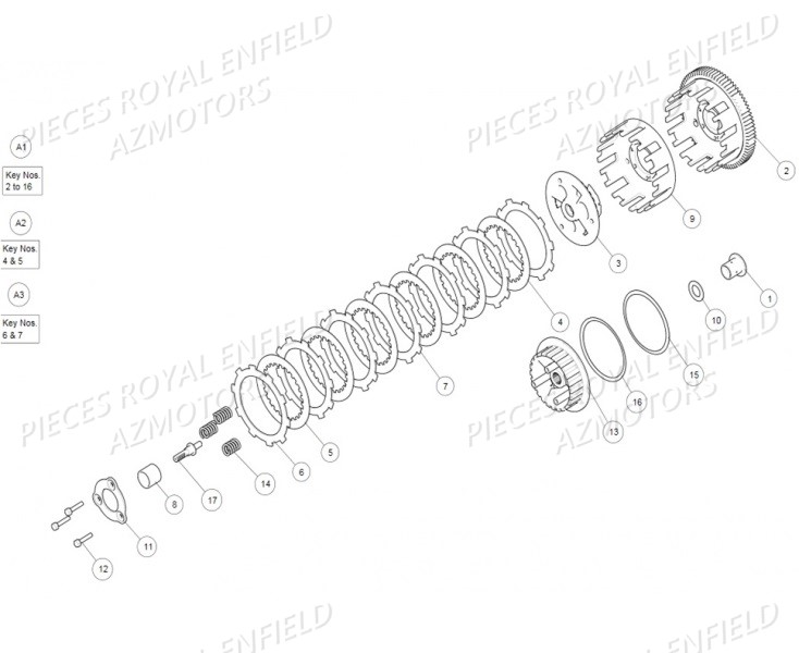 Embrayage ROYAL ENFIELD Pieces ROYAL_ENFIELD INTERCEPTOR 650 TWIN (E4) (2019)

