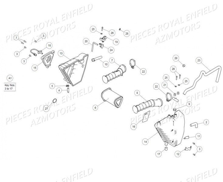 Filtre A Air ROYAL ENFIELD Pieces ROYAL_ENFIELD INTERCEPTOR 650 TWIN (E4) (2019)

