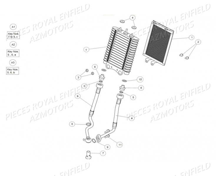 RADIATEUR D HUILE ROYAL ENFIELD INTERCEPTOR 650