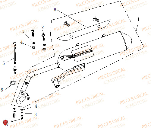 ECHAPPEMENT ORCAL ISCA 125 4T E5 2022