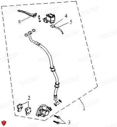 SYSTEME DE FREIN AVANT pour ISCA 125 4T E5 2022