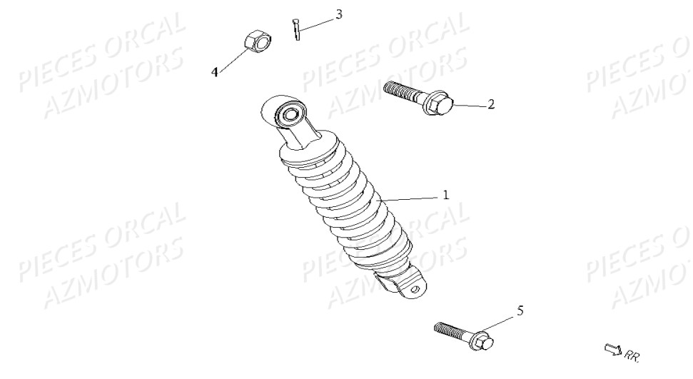 Amortisseur ORCAL Pièces Orcal ISCA 50cc 4T Euro4