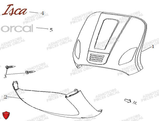 Carenage Avant ORCAL Pièces Orcal ISCA 50cc 4T Euro4