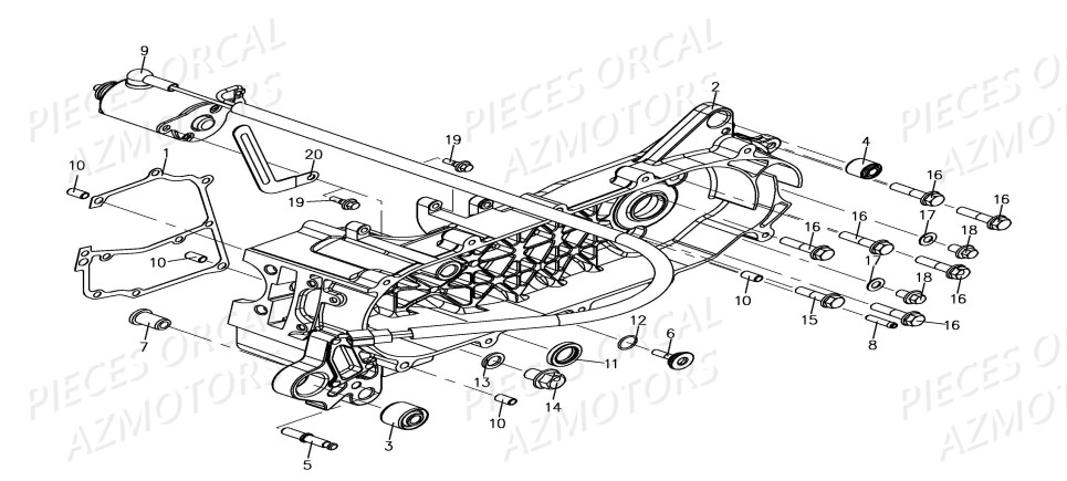 Carter Gauche ORCAL Pièces Orcal ISCA 50cc 4T Euro4