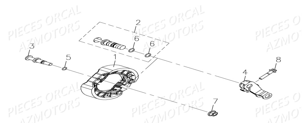 Frein Arriere ORCAL Pièces Orcal ISCA 50cc 4T Euro4