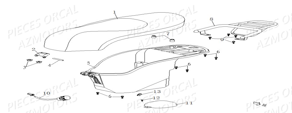 SELLE COFFRE DE SELLE ORCAL ISCA 50 4T