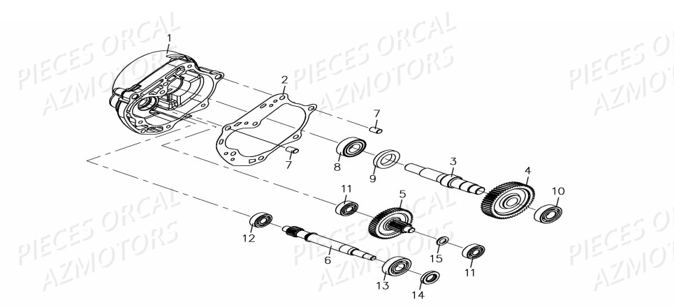 Transmission ORCAL Pièces Orcal ISCA 50cc 4T Euro4