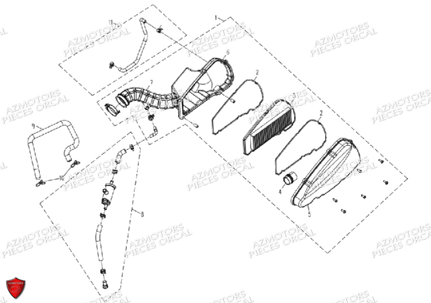 BOITE A AIR ORCAL ISCA 50 4T E5