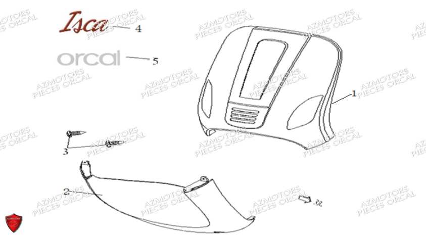Face Avant ORCAL Pièces ORCAL ISCA 50 12" Euro5
