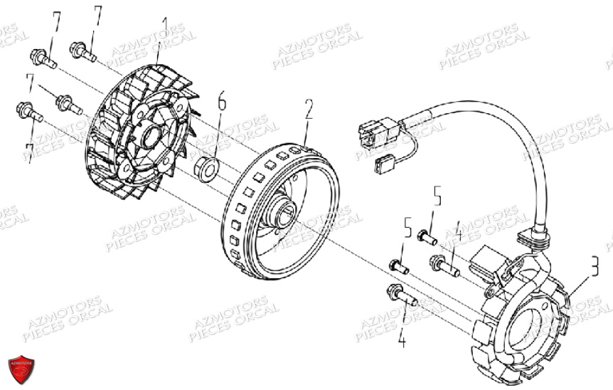 Stator ORCAL Pièces ORCAL ISCA 50 12" Euro5