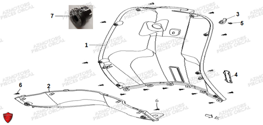 TABLIER_INTERIEUR ORCAL Pièces ORCAL ISCA 50 12 Pouces Euro5