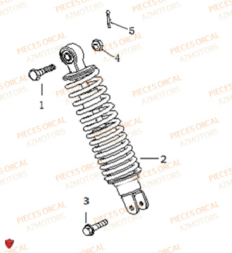 AMORTISSEUR ARRIERE ORCAL ISCA 50 4T E5 2022