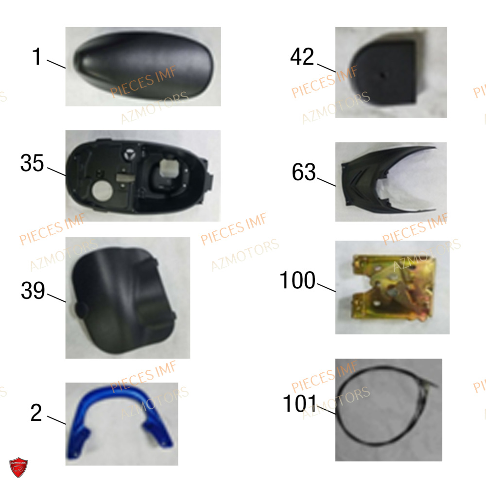 Coffre Et Selle AZMOTORS PIECES JACK EURO 5