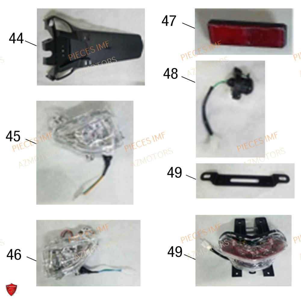 Eclairage Arriere AZMOTORS PIECES JACK EURO 5
