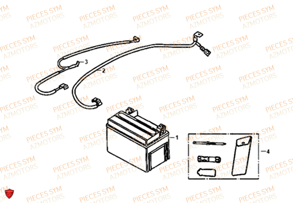 Batterie SYM Pièces JET-14 50 - XC05W1-EU (2018-2020)