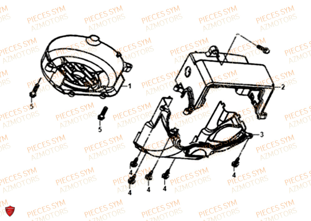 Cache Ventilateur SYM Pièces JET-14 50 - XC05W1-EU (2018-2020)