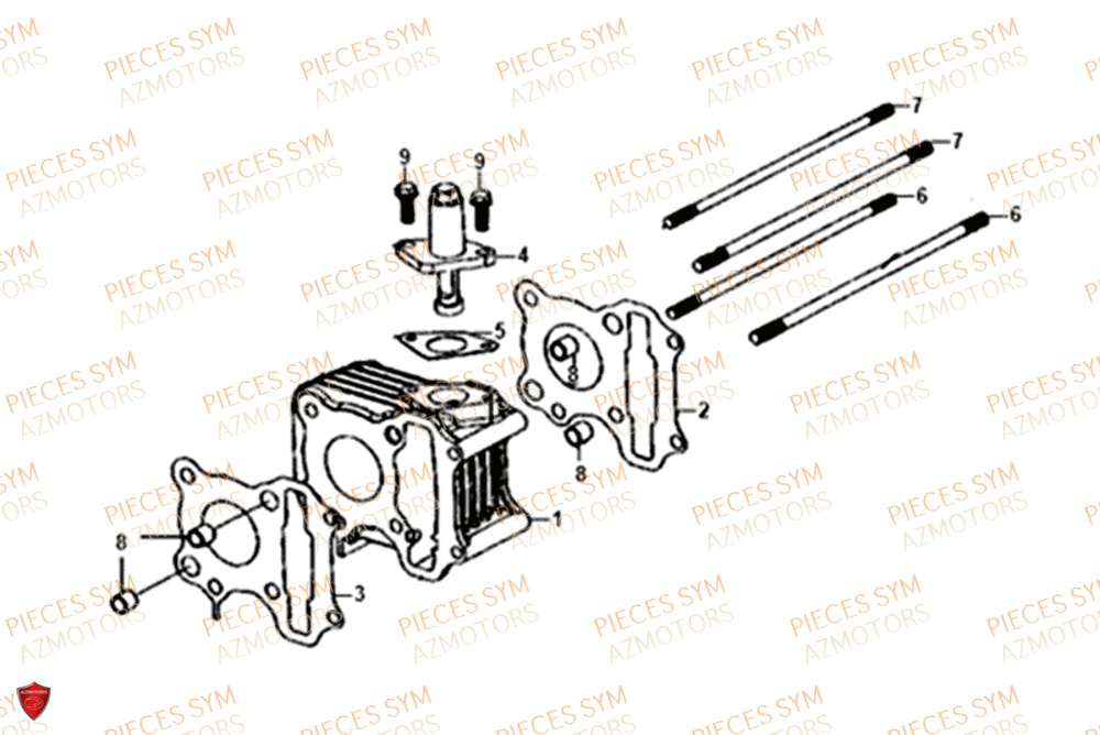 Cylindre SYM Pièces JET-14 50 - XC05W1-EU (2018-2020)
