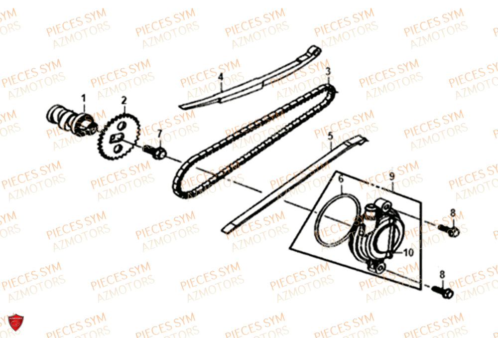 Distribution SYM Pièces JET-14 50 - XC05W1-EU (2018-2020)