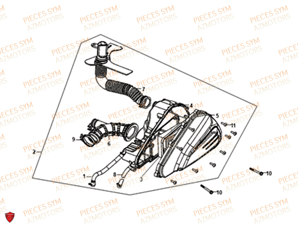 Filtre A Air SYM Pièces JET-14 50 - XC05W1-EU (2018-2020)