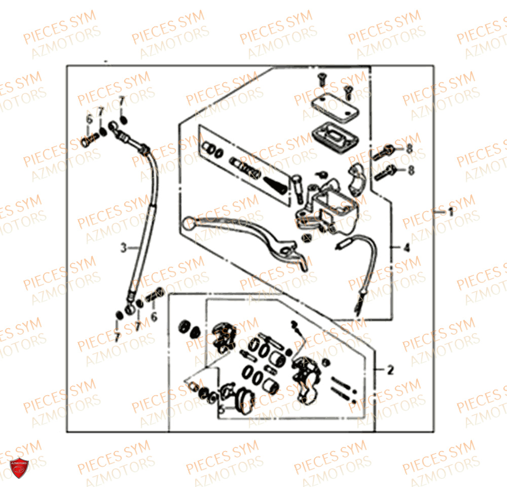 Maitre Cylindre SYM Pièces JET-14 50 - XC05W1-EU (2018-2020)