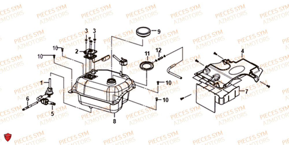 Reservoir SYM Pièces JET-14 50 - XC05W1-EU (2018-2020)