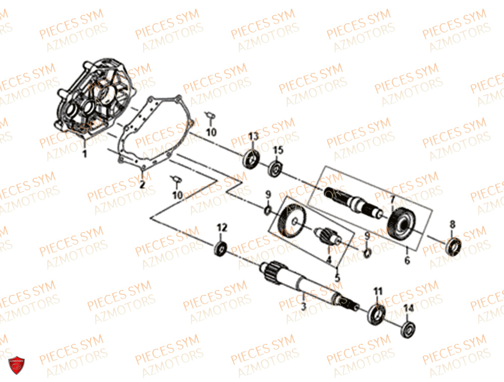 Transmission SYM Pièces JET-14 50 - XC05W1-EU (2018-2020)